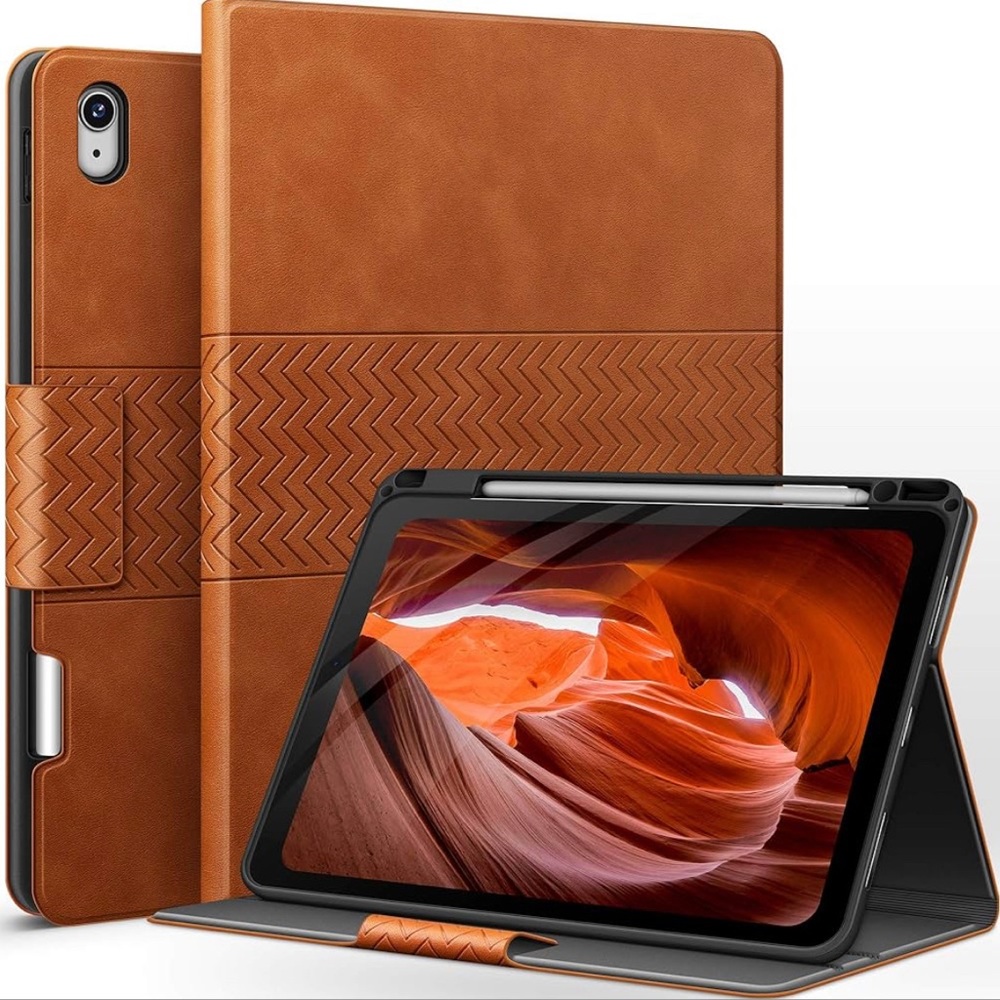Auaua Case for iPad Air 5th Gen, iPad Air 4th Gen, with Pencil Holder